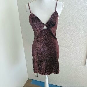 H&M Shimmering  Mauve Pink Mini Dress Size Small Festive Party Date NYE Sparkly